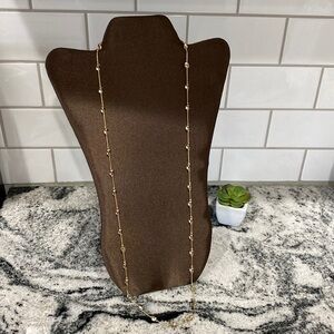 Gold Tone Vintage 36” Long Necklace!